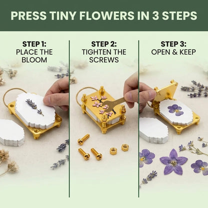 How to press tiny flowers in 3 steps with Bloomkept